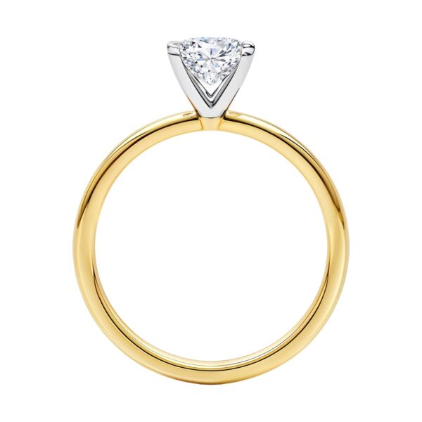 1 Carat Princess Lab Grown IGI G/VS1 Diamond Solitaire Ring in 14K Yellow Gold - Image 5