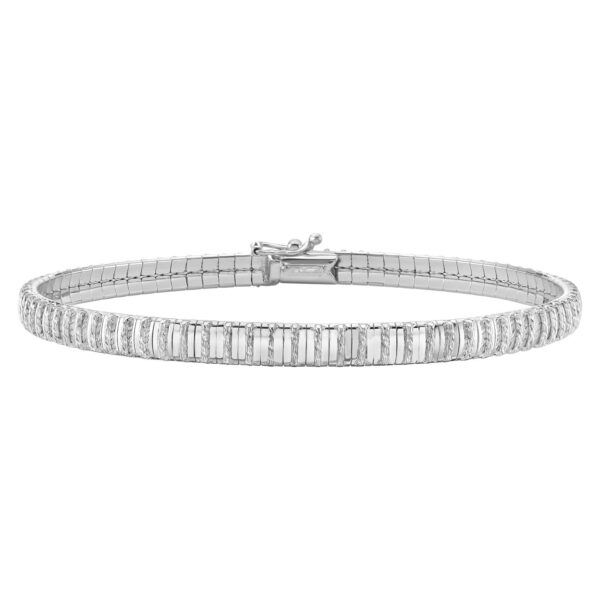 14K White Gold Mini Diamante Bracelet (4.00 mm) - Image 2