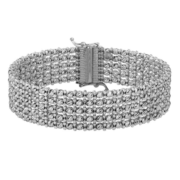 Medium Red Carpet Bracelet in 14K White Gold (14.10 mm) - Image 2