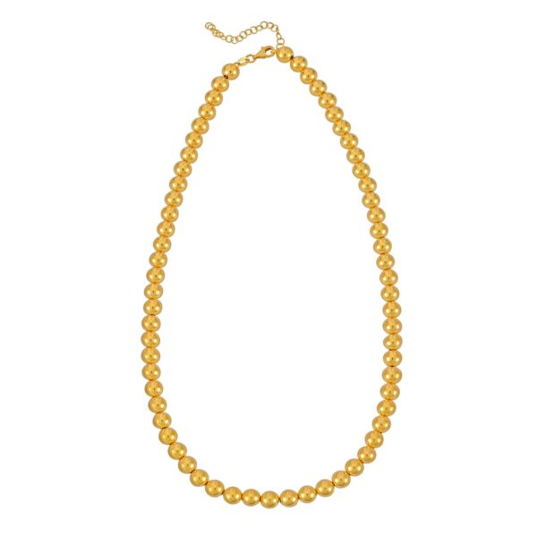 14k Yellow Gold Bead Chain (7mm) - Image 2