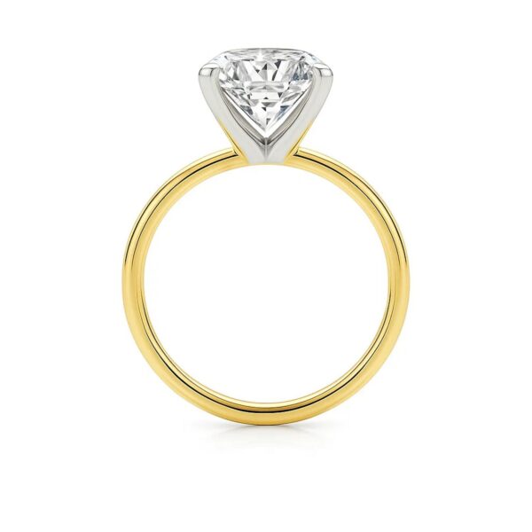 5 Carat Emerald Lab Grown IGI G/VS1 Diamond Solitaire Ring in 10K Yellow Gold - Image 5