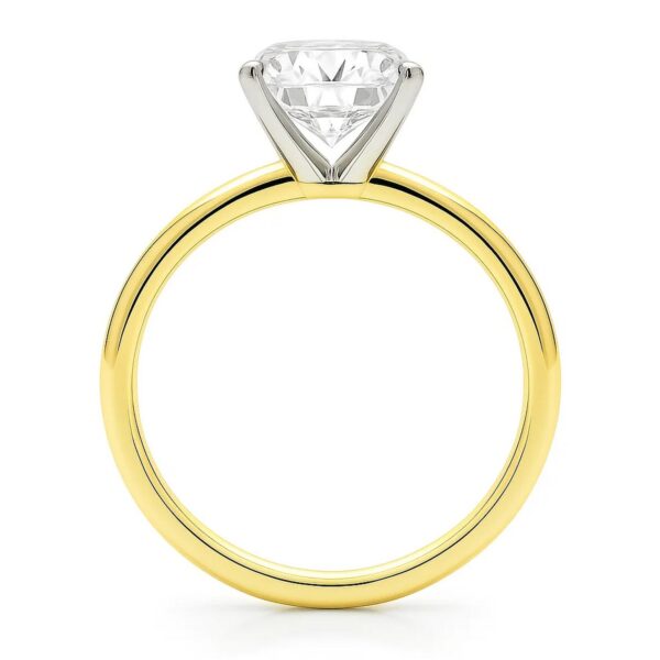 5 Carat Radiant Lab Grown IGI G/VS1 Diamond Solitaire Ring in 10K Yellow Gold - Image 5