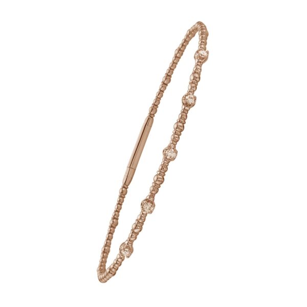 Classic 14K Rose Gold Beaded Bracelet